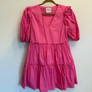Tuckernuck Hyacinth House Pink Puff Sleeve Mini Dress 🌸